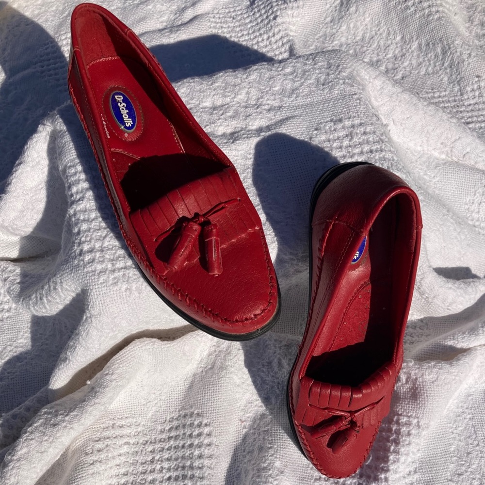 Vintage dr scholls leather loafers